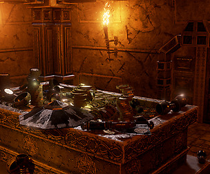 Medieval Fantasy Dwarf Treasure Room