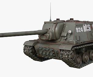 3D model Tank ISU 122 Russian Mental Ray