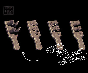 Stylized Spikes - Zbrush IMM Brush