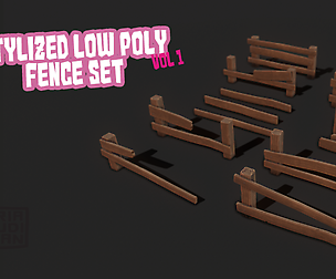 Stylized Low Poly Fence