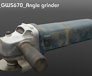 BOSCH GWS670 Angle Grinder 3D model