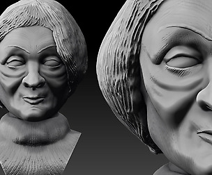 Maggie Smith ZBrush Bust