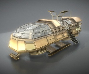 Futuristic Transport Shuttle