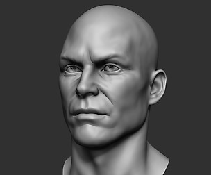 Male Head Sculpt 02