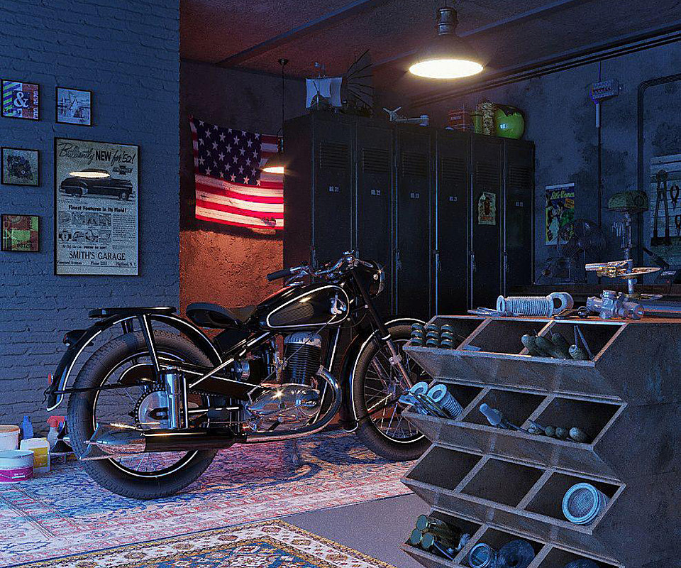 motorcycle equipment shop