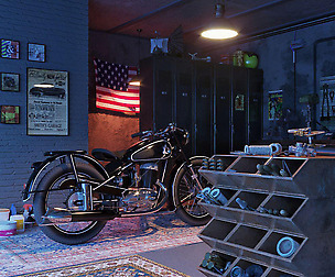 motorcycle equipment shop