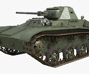 Tank T 60 Soviet Vray