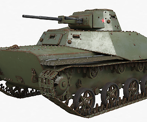 Tank T 40 Soviet V-Ray