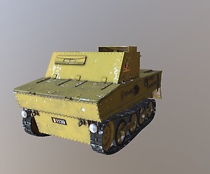 T13 WWII TANK - Belgian Army - Low Poly