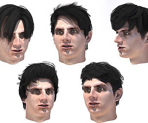 Set male hairstyle 5 types