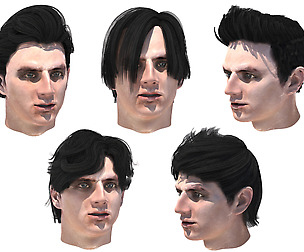 Set male hairstyle 5 types