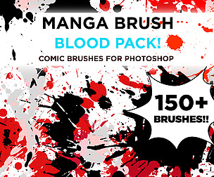 BLOOD PACK Comic Photoshop Brushes MANGA BRUSH