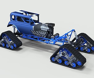Hot Rod on tracks