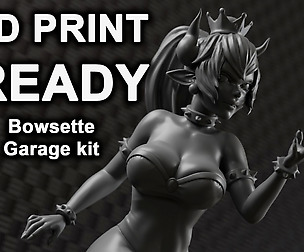 Bowsette 3D print ready kit