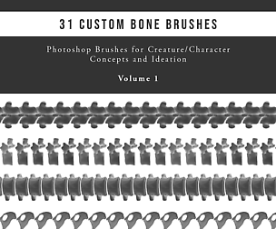 31 Custom Bone Brushes for Photoshop