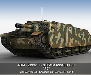 43M Zrinyi II - Assault Gun - 3rd Battery 37