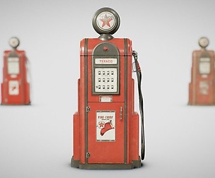 Gas Pump - Texaco 60's (Clean, Used and Dirty)