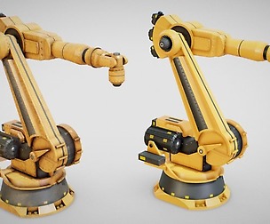 Industrial Robot Arm - Generic 01 (Clean & Dirty)