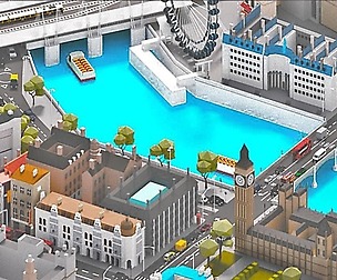 low poly London city