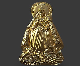 Our Lady Of Charity Carved Sculpture