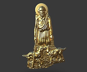 San Lazarus Carved Sculpt
