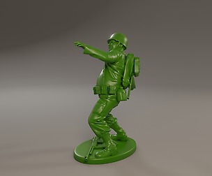American soldier ww2 throwing grenade A3