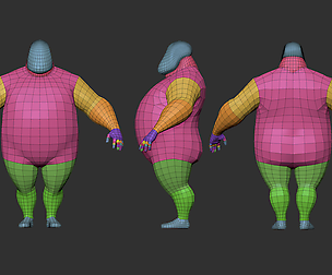 Obese Character Base Mesh