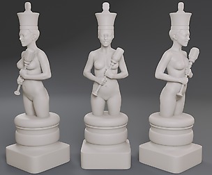 White Chess Female King