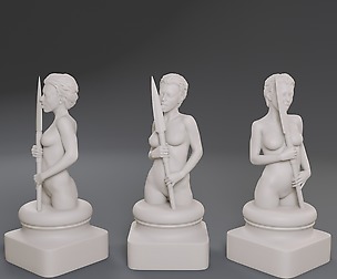 White Chess Female Pawn