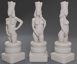White Chess Female Queen