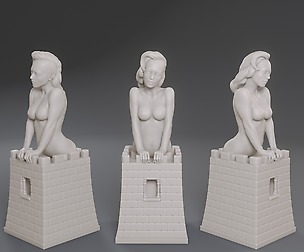 White Chess Female Rook