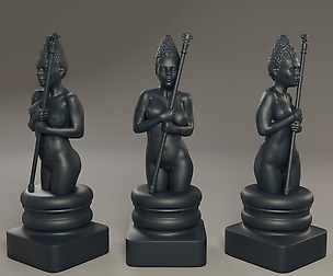 Black Chess Female Bishop