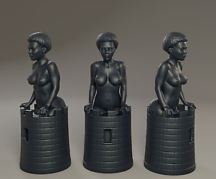 Black Chess Female Rook