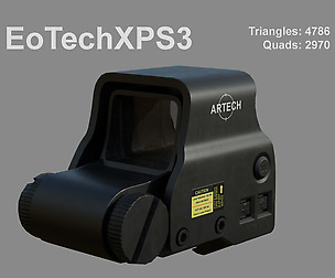 Weapon - Scope - 01 - Holoscope - EoTechXPS3