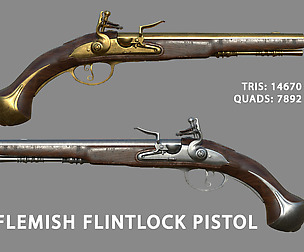 Weapon - Gun - Flemish Flintlock Pistol