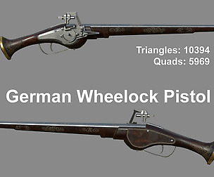 Weapon - Gun - German Wheelock Pistol