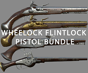 Weapon - Gun - Flintlock Pistol Pack Bundle