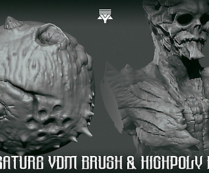 20 Creature VDM Brush & Highpoly Model