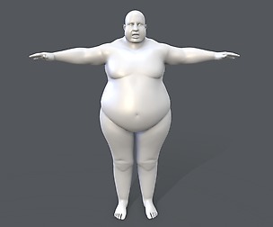 Middle poly male basemesh - 2