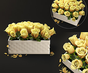 yellow flowerbox