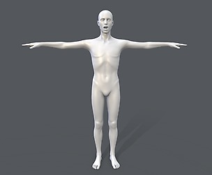 Middle poly male basemesh - 3