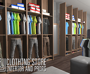 Clothing store - interior and props