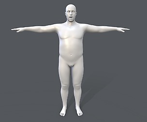 Middle poly male basemesh - 4