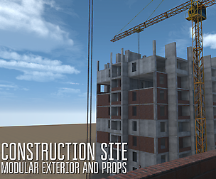 Construction site - modular exterior and props