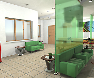 Department of the bank - interior and props