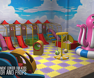 Entertainment center for kids - interior and props