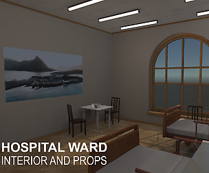 Hospital ward - interior and props