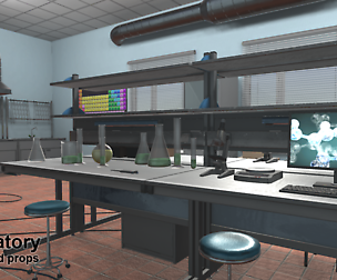 Laboratory - interior and props