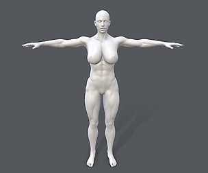 Middle poly female basemesh - 1