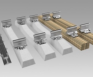 Rail fastening